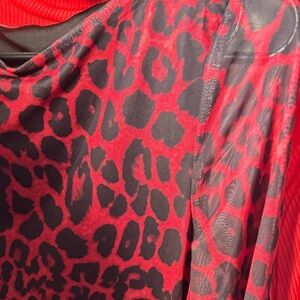 SHEIN Red Leopard Print Dress